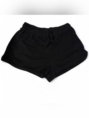 Black Women's Knit Drawstring Shorts